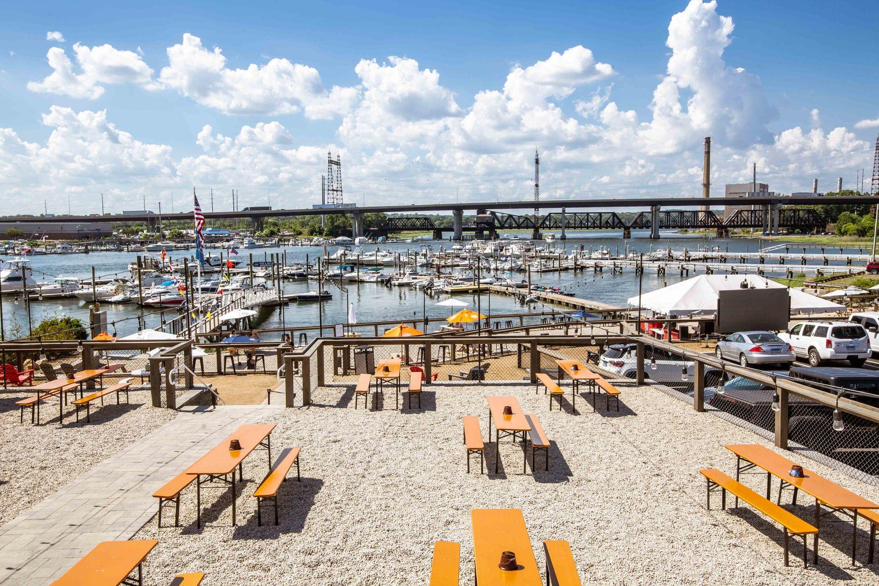 Built for outdoor dining, Milford's new Dockside Brewery hopes for a bright summer